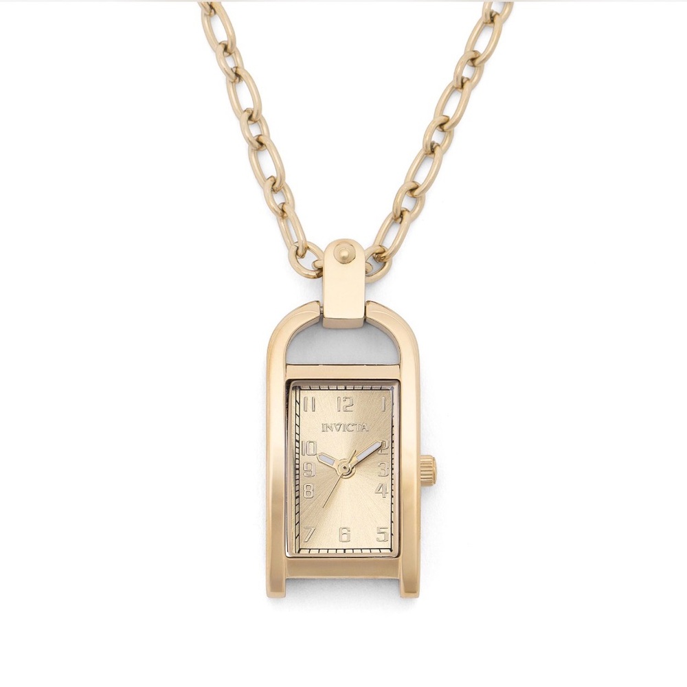 INVICTA Mini Angel Women's Gold Necklace Watch 17.5mm Gold Chain Necklace